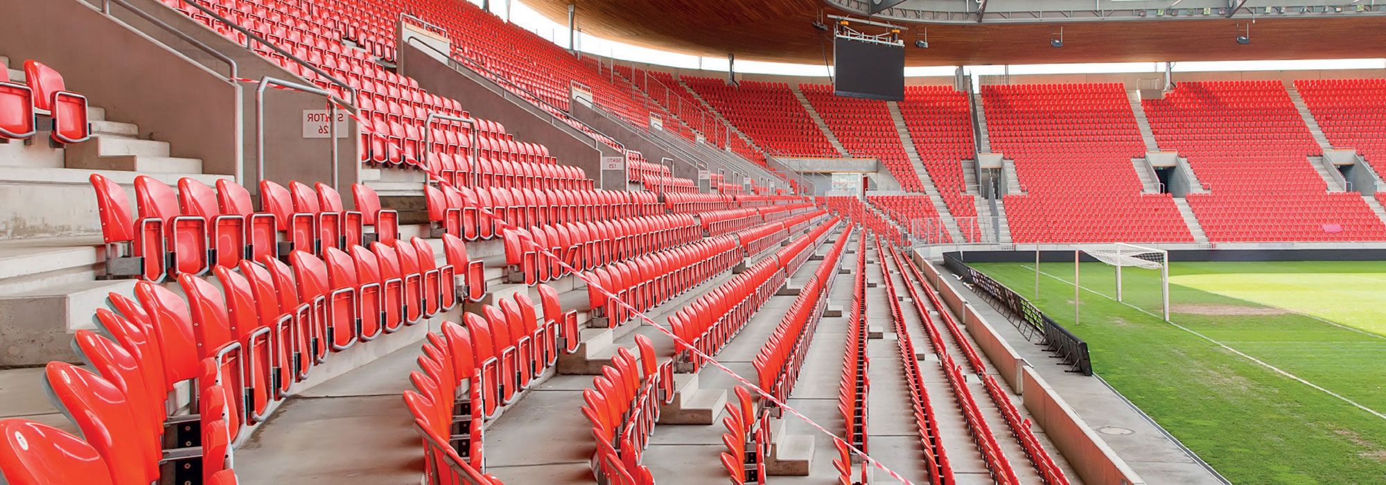 Empty football stadium