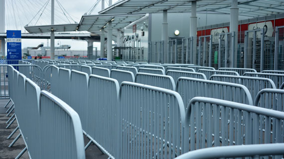 Security entrance to arena venue